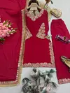 Ssc 730 Heavy Chinon Silk Embroidery Work Plazzo Suits